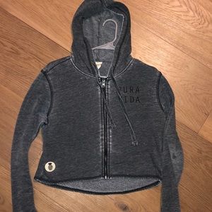 Pura Vida cropped zip up hoodie